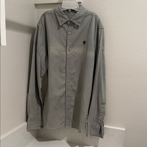 G-Star Men’s Light Gray Button-Down Shirt